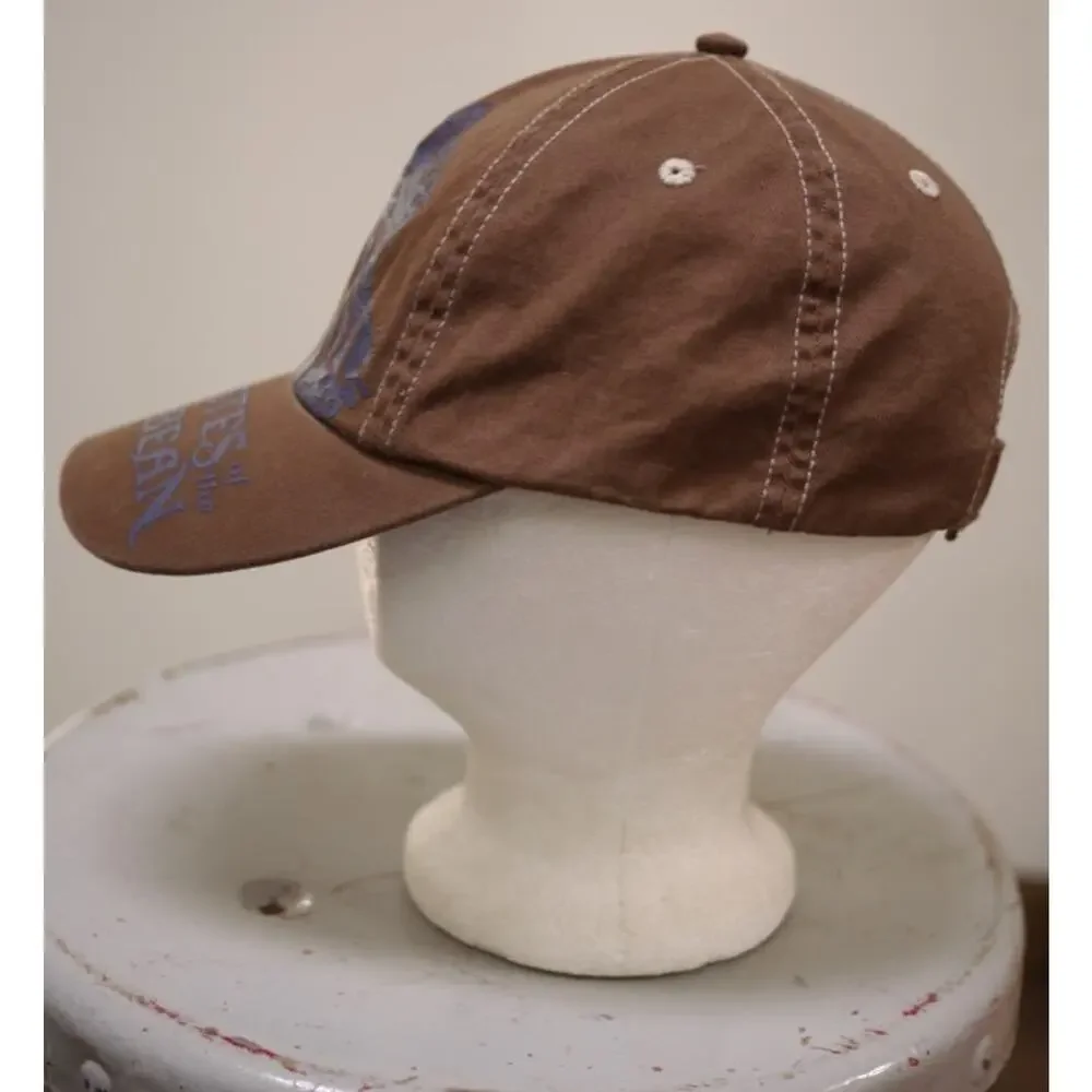 Disney Store Pirates Of The Caribbean 100% Cotton Brown Baseball Cap Hat